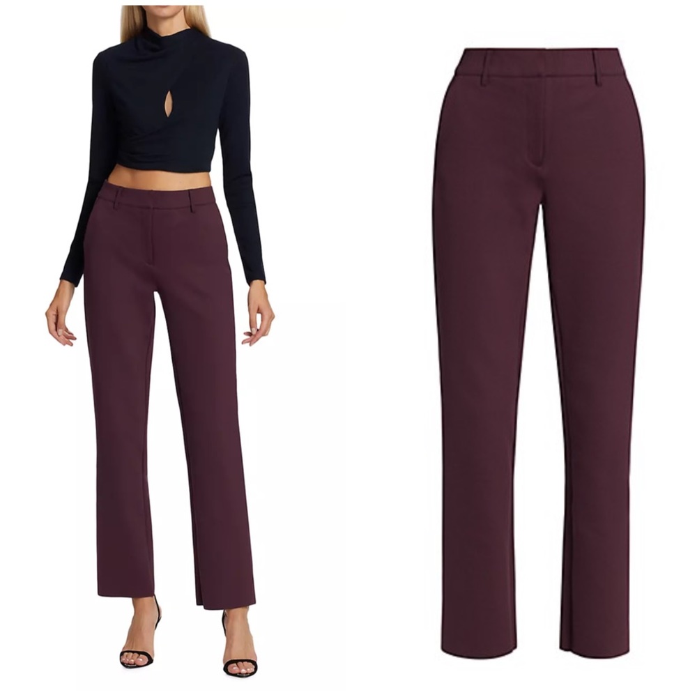 Commando neoprene CEO straight leg trouser pants deep purple small